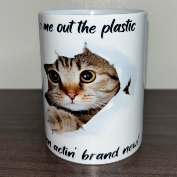 Funny Cat Mug Ripping Out of Paper by RuMi’s Shade LLC - Picture 3 of 3